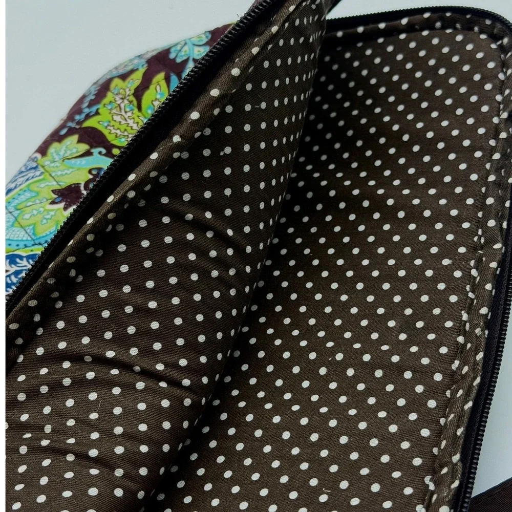 Belvah Quilted Floralipad Padded‎ case Bag  Brown Blue Green